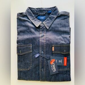 CHAPS BIG AND TALL Men’s Stretch Denim Shirt